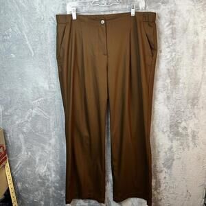 J Jill Womens Pants Size 16 Career Casual Dark Academia Brown Modest Minimalist